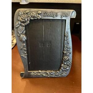 Silver finish Daddy’s Girl 5x7 Photo Frame 1990’s Vintage